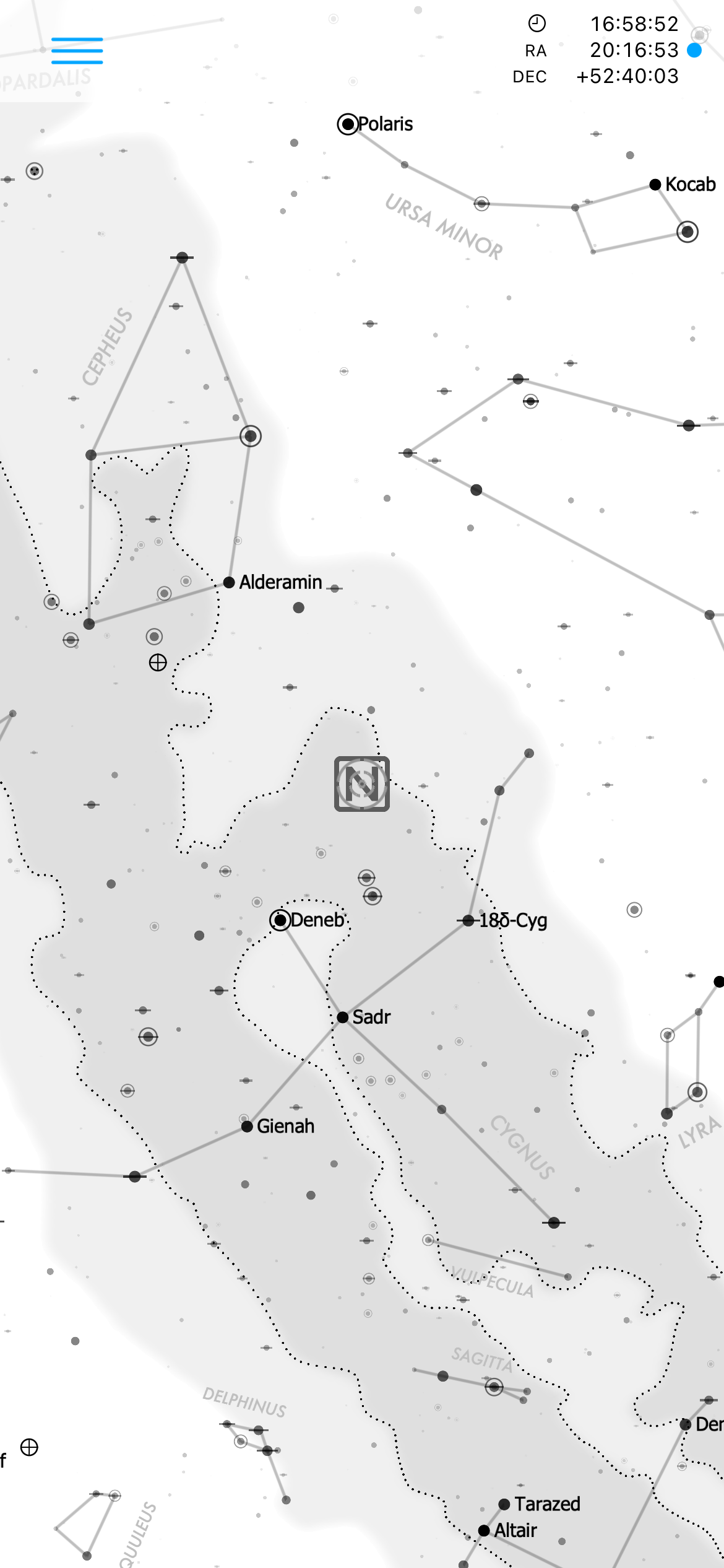 Day map of Perseus in restrained black-and-white style
